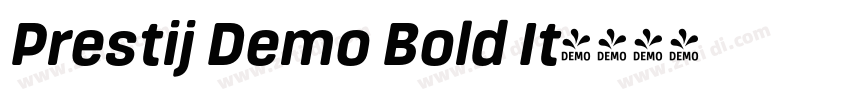 Prestij Demo Bold It字体转换